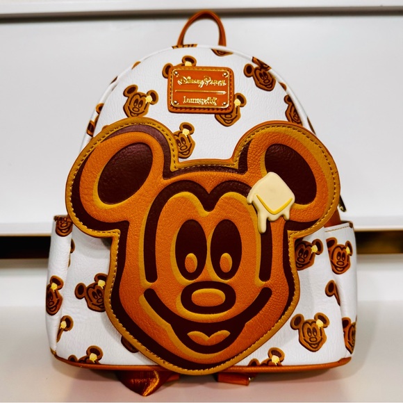 Disney Parks Loungefly Mickey Waffle with Melting Butter 3D Mini Backpack EUC main image 12